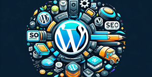 A visually engaging and informative illustration representing the best plugins for WordPress. The image should depict various plugin icons like Yoast SEO, Wordfence, W3 Total Cache, WooCommerce, and Elementor, arranged creatively around a central WordPress logo. The design should convey the enhancement of a WordPress site with these plugins, showing a blend of security, speed, SEO, and e-commerce functionalities. The overall aesthetic should be modern and tech-oriented, reflecting the dynamic and powerful capabilities these plugins bring to WordPress websites.