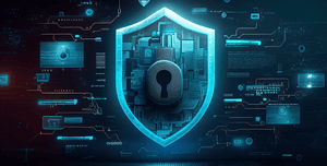Immagine concettuale di un lucchetto digitale su sfondo di codice di sicurezza informatica, simboleggiante la protezione della privacy e dei dati personali nel web design.